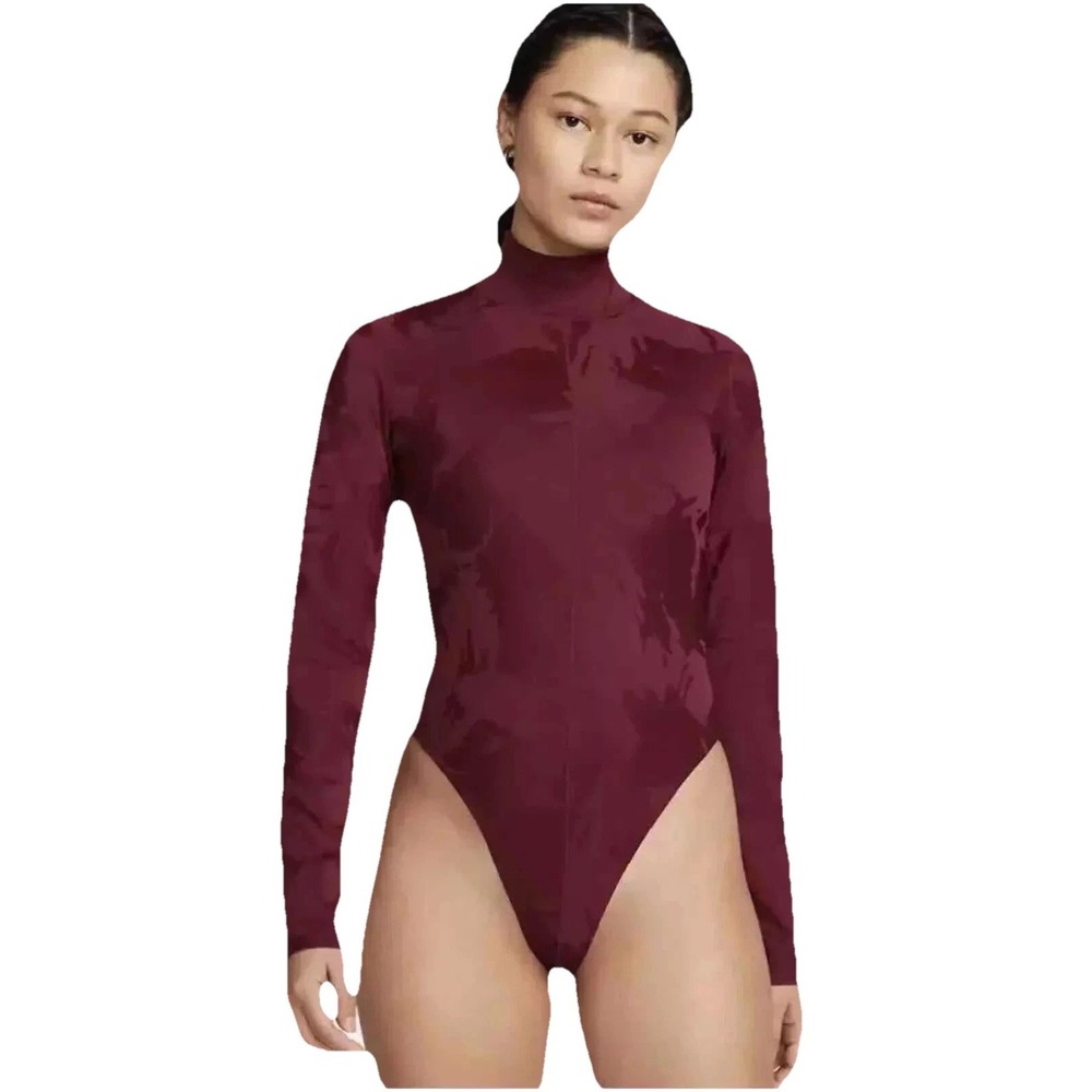 Nike Burgundy Top Bodysuit Medium Nike Sportswear Tech Pack DQ6996 638 $80